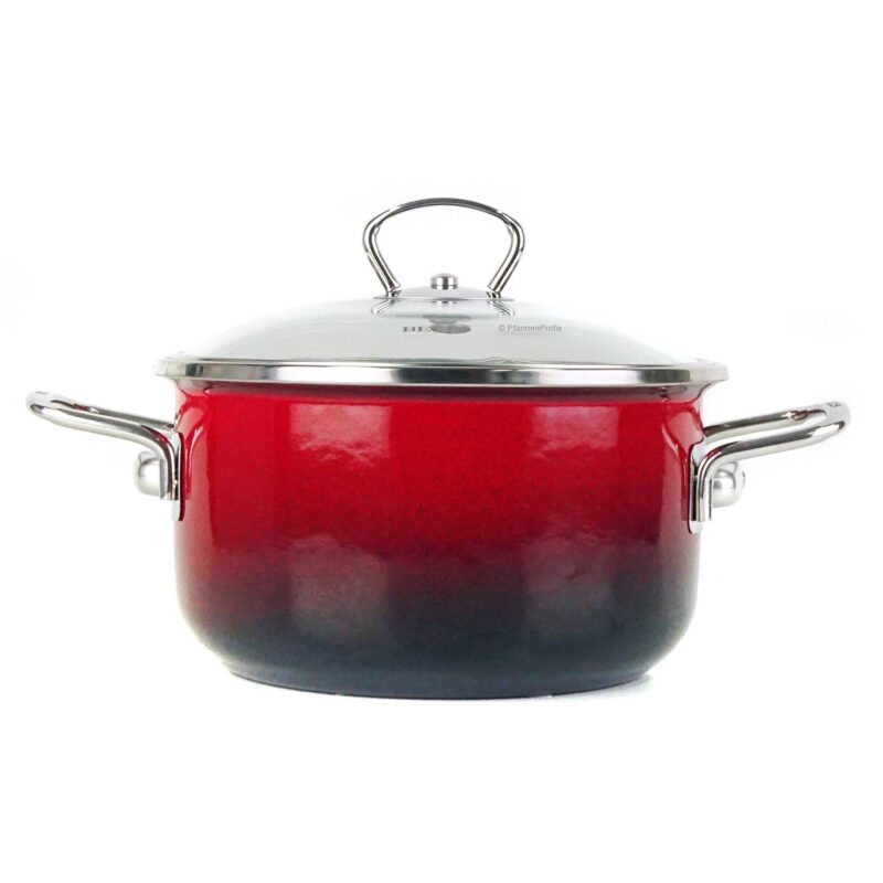 Nelesa 18cm Red Enamel Steel Cooking Pot – Premium Durable Saucepan - Image 2