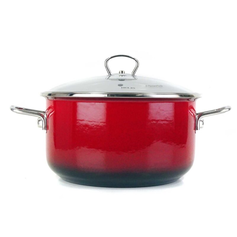 Nelesa 24cm Red Enamel Steel Cooking Pot – Premium Durable Saucepan - Image 2