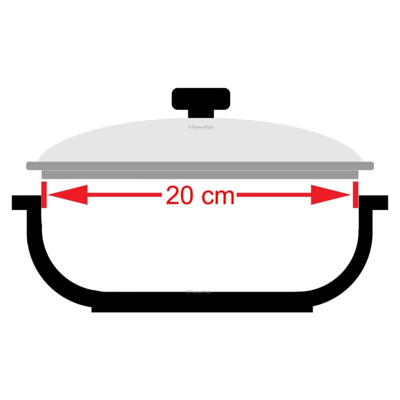Nelesa 20cm Stainless Steel Lid – Durable Cookware Cover - Image 2