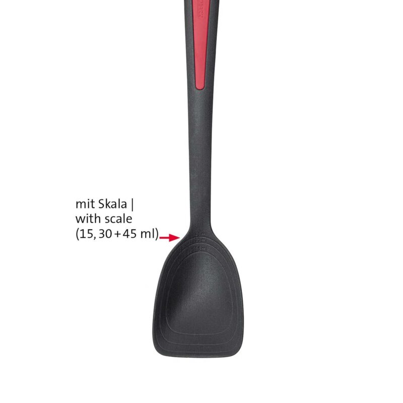 Nelesa Heat-Resistant Plastic Pan Spoon with Scraper Edge – Up to 270°C - Image 3