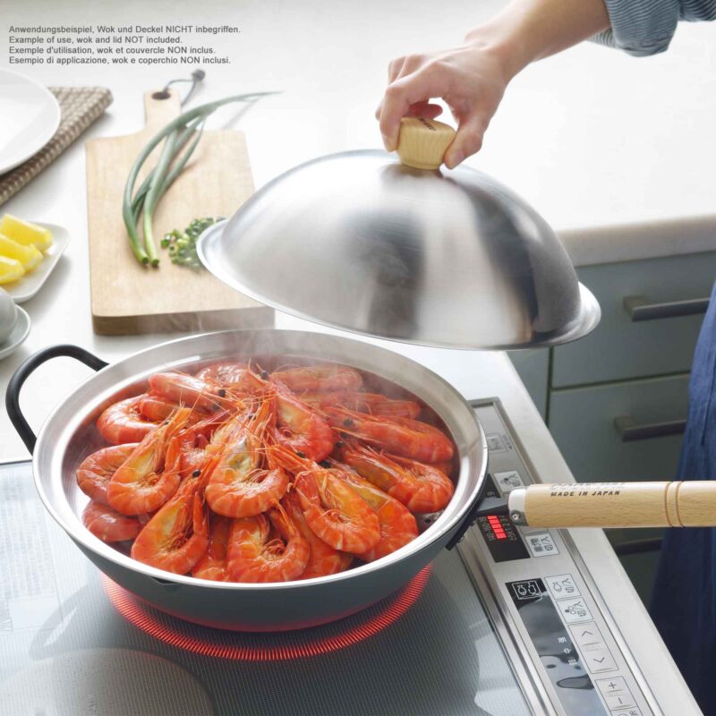 Nelesa 30cm Stainless Steel Steamer Insert for Wok - Image 2