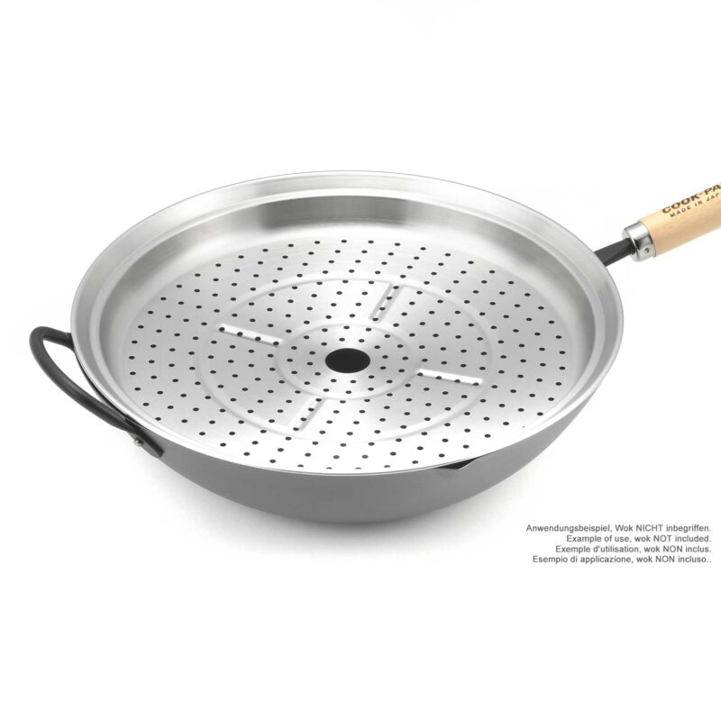 Nelesa 36cm Stainless Steel Steamer Insert for Wok - Image 3