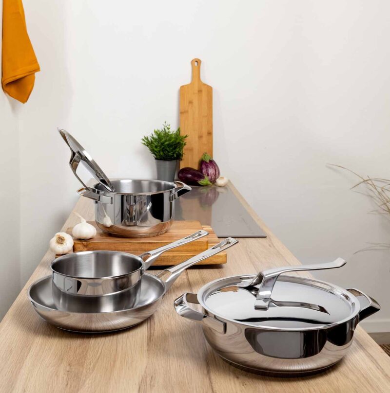 Nelesa 20cm Stainless Steel Cooking Pot with Lid – 3L Capacity - Image 6